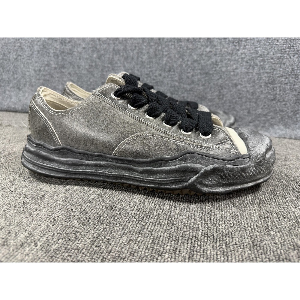 Maison Mihara Yasuhiro Shoes Mens 11 Gray Canvas Low Top Casual Sneakers Lace Up - Picture 11 of 15